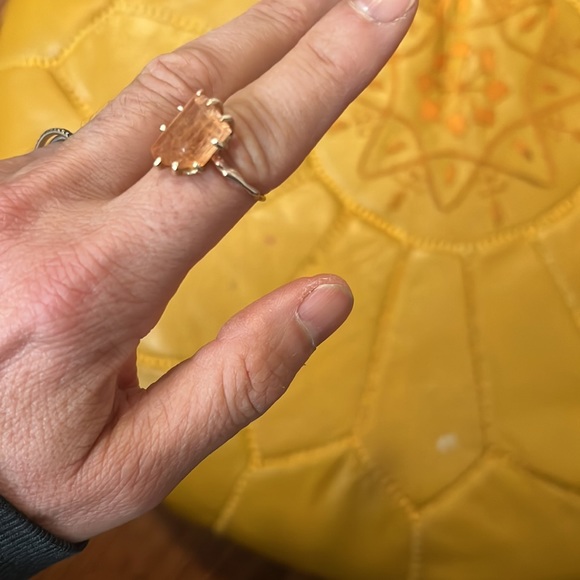 Variance Imperial Topaz Medium Stone 18K, 14K, Yellow and Rose Gold Ring 6.5 - Picture 8 of 9